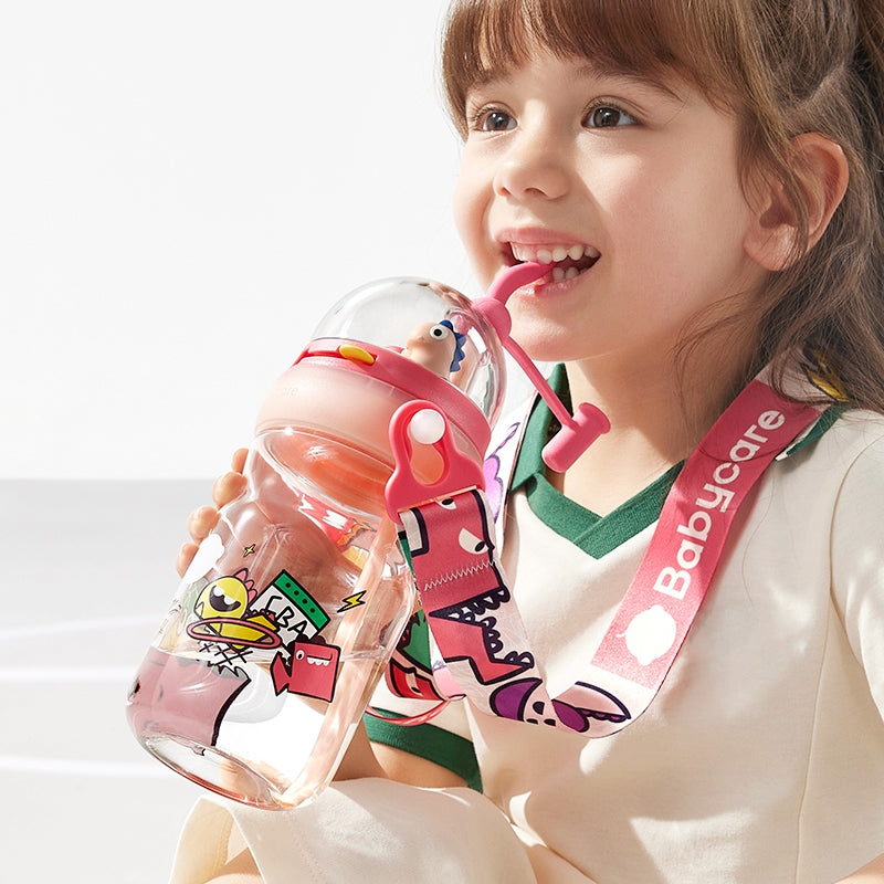 Tritan Interactive Basketball Water Straw Bottle (500ml)
