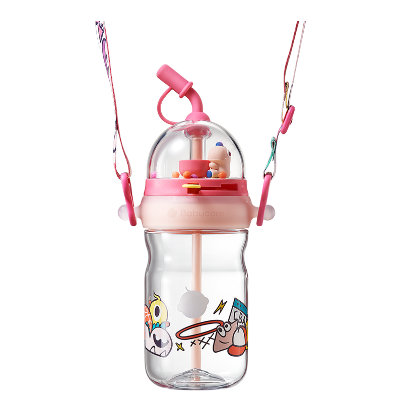 Tritan Interactive Basketball Water Straw Bottle (500ml)