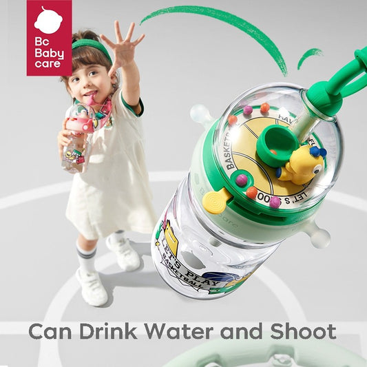 Tritan Interactive Basketball Water Straw Bottle (500ml)