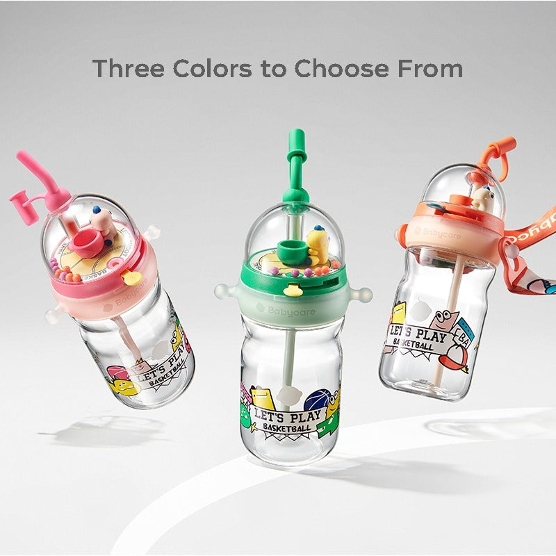 Tritan Interactive Basketball Water Straw Bottle (500ml)